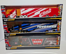 LOT OF 3 Maisto Design 1:64 Semi Trucks - Eibach, Toyo Tires , Warn , Brand New picture