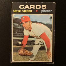 Topps 1971 Topps Steve Carlton St. Louis Cardinals #55 Baseball Trading Card picture