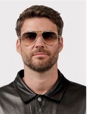 DITA DTS460 Grand-Decade Unisex Aviator Sunglasses 56-18-137 Clear Gold Frame picture