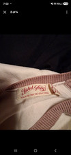Faded Glory Women’s Colorblock Knit Pullover Sweater White/Brown S picture