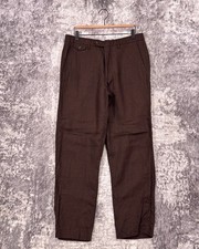 Bonobos Dress Pants 32 x 30 Mens Brown 100% Italian Linen Trouser picture