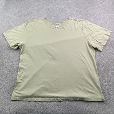 Flax Top Women 1 Generous Green Cotton Short Sleeve Scoop Neck Lagenlook Tee picture