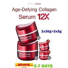 Pack of 4 TRYLAGINA Age-Defying Ultimate Collagen Face Serum 2x30g + 2x5g Anti A picture