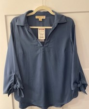 Women's Michael Kors Blue Blouse Size M picture