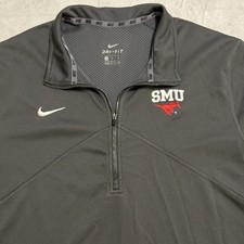 Nike Dri-fit SMU Mustangs Dri-FIT 1/4 Zip Long Sleeve Gray XL Pullover picture
