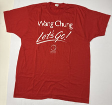 Wang Chung Let's Go 1986 Original Promo Red T-Shirt Geffen Records New Wave 80s picture