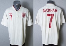 England Beckham Jersey Euro 2012 Home Football Soccer Mens Shirt Size Adult 2XL picture