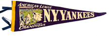 RARE 1936 UNUSUAL NY Yankees ALCS vintage baseball pennant Gehrig Dimaggio picture