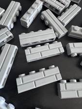 ( 100 ) BRAND NEW LEGO 1x4 LIGHT GRAY BRICK WALL MASONRY CASTLE 15533 PROFILE picture