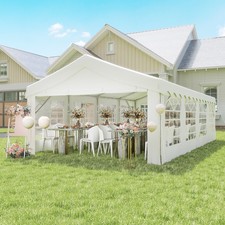 13x26FT Heavy‑Duty Outdoor Carport Party Tent – Patio Gazebo Pavilion with 4 Sid picture