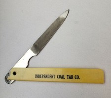 Antique Vintage Advertising Independent Coal Tar Celluloid File Albany NY Sign picture