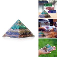 Orgonite Crystal Orgone Pyramid - Rose Quartz, Amethyst, Malachite picture