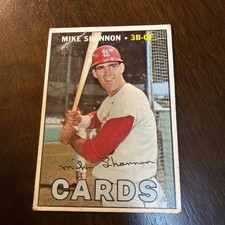 1967 Topps Mike Shannon VG/EX #605 High Number Short Print St. Louis Cardinals picture