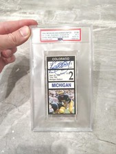 Miracle At Michigan Kordell Stewart Signed 9/24/1994 Ticket Stub PSA 3 Auto 10 picture