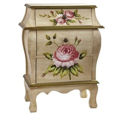 Nearly Natural Antique Night Stand with Floral Art picture