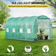 VEVOR Walk-in Tunnel Greenhouse 15x7x7 Ft Portable Hot House Galvanized Frame picture