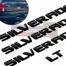 3D Glossy Black For Silverado LTZ Letters Sticker Decal Nameplate Emblem 07-18 picture