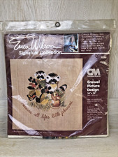 VTG 1981 Erica Wilson Crewel Kit TREASURE ALL LIFE'S LITTLE PLEASURES #7330 NEW picture