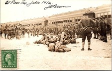 1916 El Paso TX USA US Invasion Mexico RPPC Postcard Cover to France picture