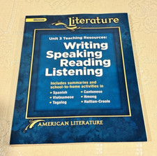 Glencoe Literature Unit 3 Teaching Resources: Writing Speaking Reading Listening picture