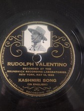 Brunswick 78 rpm Record 1923 Rudolph Valentino Kashmiri & El Relicario 33579A picture