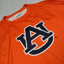 Auburn Tigers Columbia Long Sleeve Shirt Men XL Orange Football AU Logo PFG picture