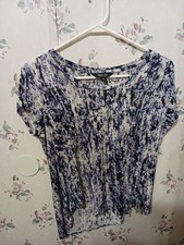 Simply Vera Vera Wang Women's Abstract Knit T-Shirt Short Sleeve Round Neck S picture