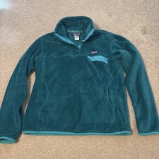 Patagonia Re-Tool Snap-T Women's Pullover Jacket Pockets Beautiful Teal Sz M picture