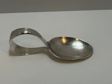 Antique 1847 Rogers Bros Charter Oak Loop Handle Baby Spoon Monogram A 1906 3.5