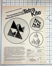 Alexander Graham Bell Tetra Kite Vintage Magazine Ad Indianapolis Ephemera picture