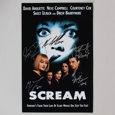 Scream Movie Cast Signed Poster 11×17 – COA JSA picture