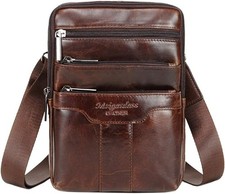 Bolso De Hombro Cuero Para Hombre Carteras Piel Pecho Mochila Viaje Bandolera US picture