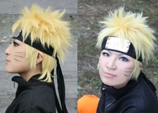 NARUTO Uzumaki Gold Short Wig Hair for Japanese Anime Cosplay & Halloween Party picture