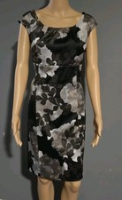 Dressbarn Collection Dress Womens  Black Floral Sleeveless Size 14 NWT  picture
