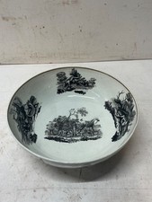 Rare 18thC Dr Wall Worcester Porcelain Punch Bowl Foxhunt Robert Hancock Zorensk picture