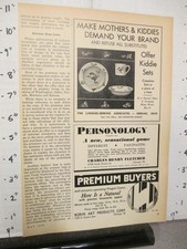 trade magazine premium ad 1938 LIMOGES Oswald the Rabbit cartoon Walter Lantz picture