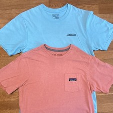 Patagonia Men’s S Regular Cotton Logo Crewneck T-Shirts Lot 2 Responsibili-tee picture