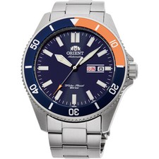 Men's Orient Kanno Automatic Blue Dial Silver Tone Wrist Watch RA-AA0913L19B picture