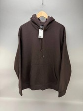 H&M Mens Brown Pullover Drawstring Loose Ample Hoodie Size L picture