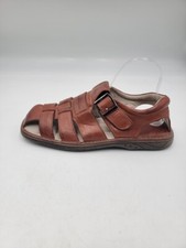 Robert David Men's Sz 12M Cain Strap Beach Walking Gladiator Sandal Brown  picture