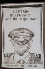 Authentic Vintage 1974 Captain Beefheart Concert Poster Armadillo World Franklin picture