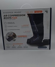 S-M- Sharper Image Powerboost Air Compression Boots Electric Leg Massager picture