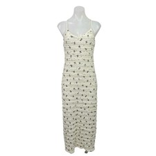 Mure + Grand Charming Bow Ruffle Sleeveless V Neck Maxi Cami Tank Sheath Top M picture