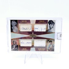 2024 Eternal Cuts Marilyn Monroe Aubrey Hepburn John Lennon Elvis Quad Relic /25 picture