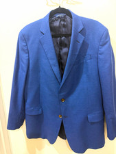 Brooks Brothers Regent Fit Blue 44R Blazer Two-Button Single-Vent Solid picture