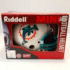 Vintage 1996 Riddell NFL Miami Dolphins Mini Football Helmet Replica White picture