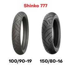 New Shinko 777 SR777 Motorcycle Tire Set Front + Rear 100/90-19 150/80-16 150 16 picture