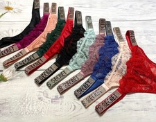 Victoria's Secret Shine Strap Thong Bling Very Sexy Panty Rhinestone All Sizes picture