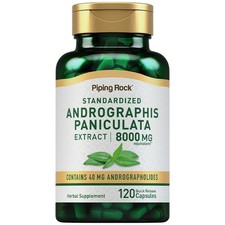 Piping Rock Andrographis Paniculata 8000mg | 120 Caps (free shipping) exp 12/27 picture