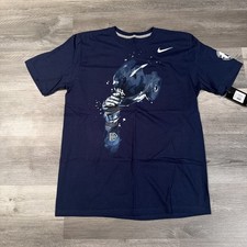 Nike Derek Jeter #2 Yankees Captain Retirement Graphic Tee Navy Large RARE  picture